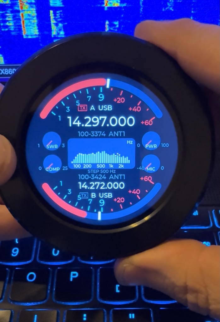 SmartMTR face running on the Elecrow CrowPanel ESP32-S3 rotary display